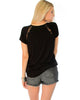 Check Out My Lace Accents Black Tunic Top - Back Image