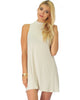 Olivia Tank Striped Taupe Shift Dress - Main Image