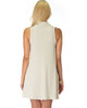 Olivia Tank Striped Taupe Shift Dress - Back Image