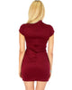 Show Off Burgundy Bodycon Dress - Back Image