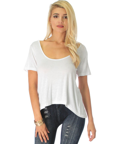 Open Back Ivory Tunic Top