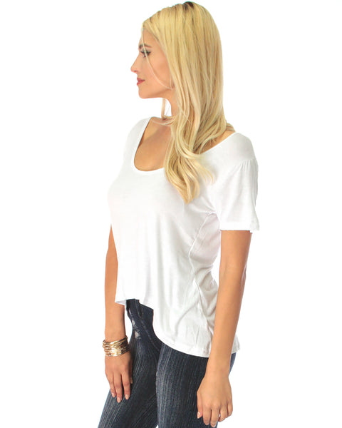 Open Back Ivory Tunic Top