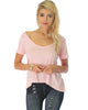 Open Back Pink Tunic Top - Main Image