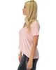 Open Back Pink Tunic Top - Side Image