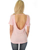 Open Back Pink Tunic Top - Back Image