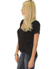 Open Back Black Tunic Top - Side Image