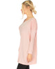 Better Together Over-Sized Long Sleeve Pink Tunic Top - Side Image