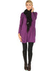 Better Together Over-Sized Long Sleeve Purple Tunic Top - Full Image