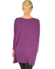 Better Together Over-Sized Long Sleeve Purple Tunic Top - Back Image