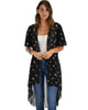 Breath of Life Floral Black Kimono Cardigan Top - Lyss Loo