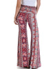 Lyss Loo Soft & Cozy Burgundy Paisley Fold Over Flare Pants - Lyss Loo