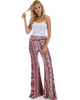 Lyss Loo Soft & Cozy Burgundy Paisley Fold Over Flare Pants - Lyss Loo