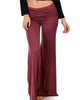 Fold-Over Palazzo Marsala Flare Pants - Main Image