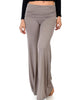 Fold-Over Palazzo Taupe Flare Pants - Lyss Loo