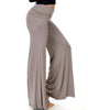 Fold-Over Palazzo Taupe Flare Pants - Lyss Loo