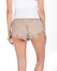 Vodi Taupe Lounge Shorts - Back Image