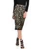 Live For The Night Taupe Lace Pencil Skirt - Main Image