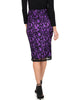 Live For The Night Purple Lace Pencil Skirt - Back Image