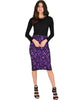 Live For The Night Purple Lace Pencil Skirt - Full Image