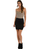 Keep It Moving Ruched Black Pencil Skirt - Full Image