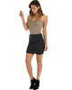 Keep It Moving Ruched Charcoal Pencil Skirt - Full Image