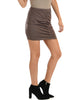 Keep It Moving Ruched Taupe Pencil Skirt - Side Image