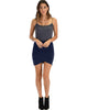 Pencil It In Ruched Navy Pencil Skirt - Full Image