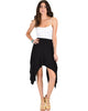 Breeze Away Raw Edge Black Skirt - Full Image