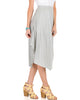 Breeze Away Raw Edge Grey Skirt - Side Image