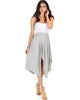 Breeze Away Raw Edge Grey Skirt - Full Image