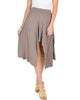 Breeze Away Raw Edge Taupe Skirt - Main Image