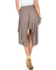 Breeze Away Raw Edge Taupe Skirt - Back Image