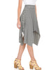 Breeze Away Raw Edge Black Striped Skirt - Side Image