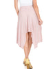 Breeze Away Raw Edge Mauve Striped Skirt - Back Image