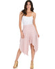 Breeze Away Raw Edge Mauve Striped Skirt - Full Image