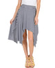 Breeze Away Raw Edge Navy Striped Skirt - Main Image