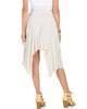 Breeze Away Raw Edge Taupe Striped Skirt - Back Image