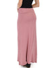 Casablanca Fold Over Mauve Maxi Skirt - Back Image