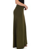 Casablanca Fold Over Olive Maxi Skirt - Side Image