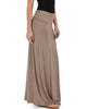 Casablanca Fold Over Taupe Maxi Skirt - Side Image