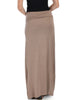 Casablanca Fold Over Taupe Maxi Skirt - Back Image