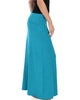 Casablanca Fold Over Teal Maxi Skirt - Side Image