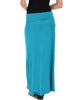 Casablanca Fold Over Teal Maxi Skirt - Back Image