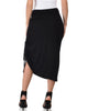 Tie That Knot Fold Over Black Maxi Skirt - Back Image