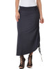 Tie That Knot Fold Over Charcoal Maxi Skirt - Main Image