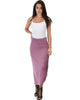 Tie That Knot Fold Over Mauve Maxi Skirt - Full Image