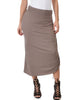 Tie That Knot Fold Over Taupe Maxi Skirt - Main Image