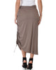 Tie That Knot Fold Over Taupe Maxi Skirt - Back Image