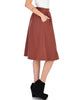 Dance Montage A-Line Pocket Marsala Skirt - Side Image