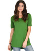 Side by Side Slit Green Tunic Top - Main Image